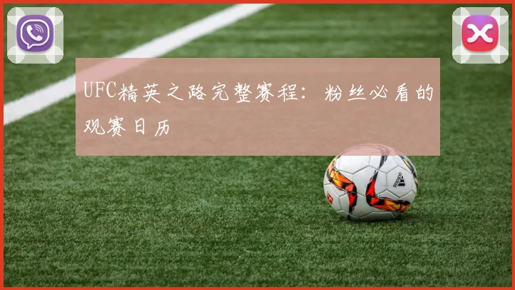 UFC精英之路完整赛程：粉丝必看的观赛日历