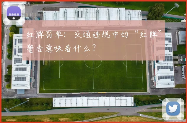 红牌罚单:交通违规中的“红牌”警告意味着什么?